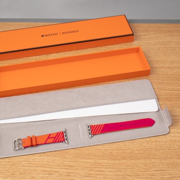Apple Watch Hermès 38mm 40mm 41mm 42mm Jumping Single Tour Orange / Rose